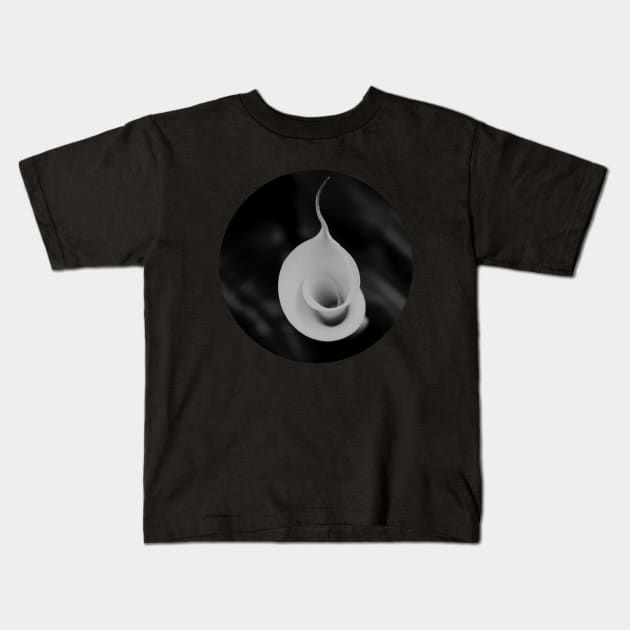 Calla Lily Flower Unfolding Kids T-Shirt by oknoki